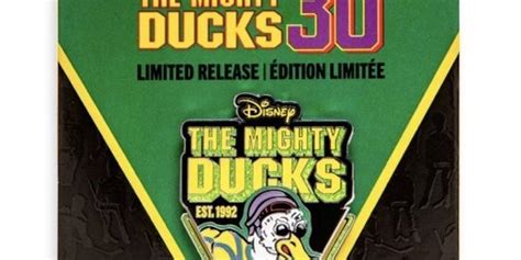 The Mighty Ducks Th Anniversary Limited Release Pin At Shopdisney