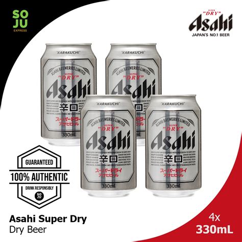 Asahi Dry Beer 330ml X 4 Shopee Philippines