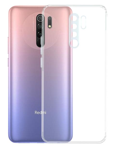 YOFO Silicon Back Cover Case For MI Redmi 9 Prime Poco M2 Transparent