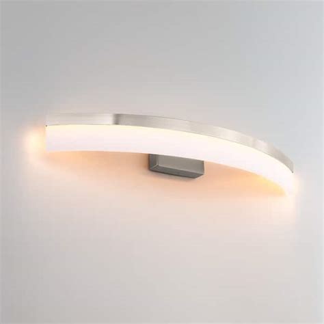 TRUE FINE 26.6 in. 4-Light Curved Brushed Nickel Modern/Contemporary ...