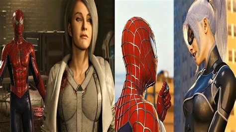 Spider Man PS4 Silver Lining DLC All Silver Sable Black Cat