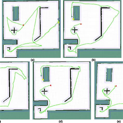 The Exploration Trajectory Of Each Strategy In The Simulation Map Of 40