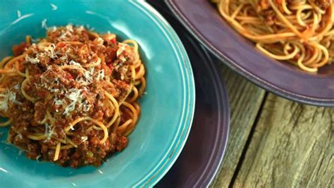 Umami Meat Sauce And Spaghetti Recipe Rachael Ray Show