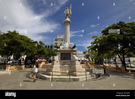 Plaza Colon Old San Juan Puerto Rico Stock Photo Alamy