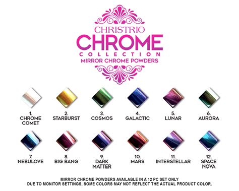 Chrome Mirror Effect Powders