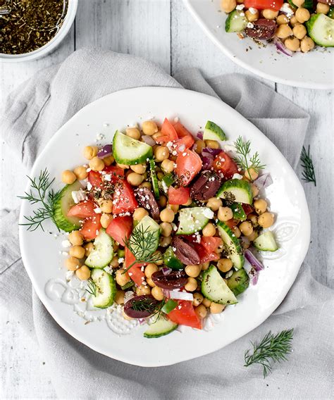 Lettuceless Greek Salad With Chickpeas Recipe Farm Flavor Recipe