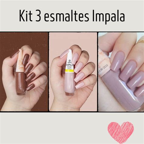 Kit Esmaltes Cremosos Impala Nude Shopee Brasil