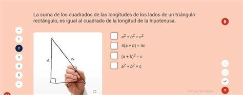 La Suma De Los Cuadrados De Las Longitudes De Los Lados De Un Tri Ngulo