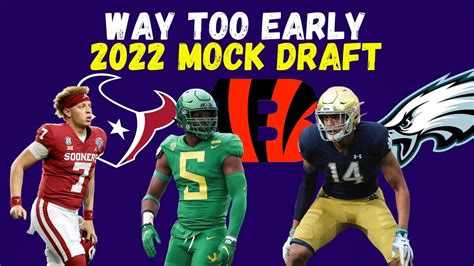 Way Too Early 2022 Nfl Mock Draft Youtube