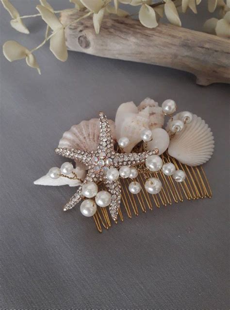 Seashell Headpiece Wedding Headpiece Starfish Bridal Hair Comb Beach