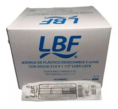 Jeringa Desechable Luer Lock Ml Con Aguja G X Caja Cuotas