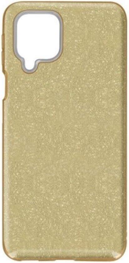 Samsung A42 Siliconen Glitter Hoesje Goud Bol