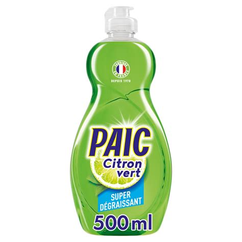 Liquide Vaisselle Citron Vert PAIC le flacon de 500mL à Prix Carrefour