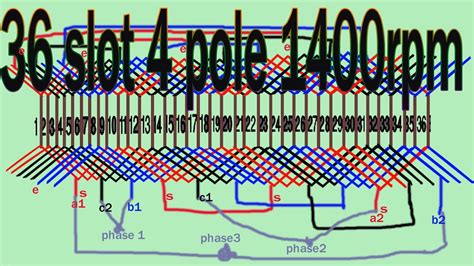 3 Phase 4 Pole Motor Winding Diagram Three Phase Motor Windi