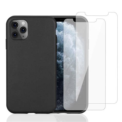 Capa Iphone 11 Pro E 2 Películas De Proteção Material Natural Preto