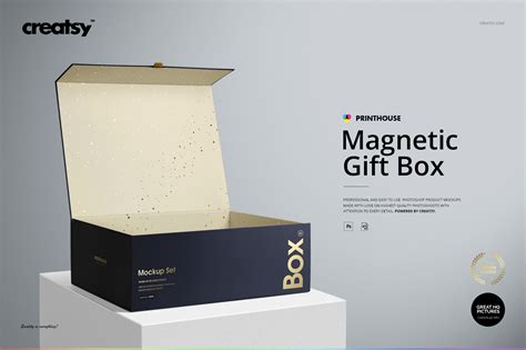 Magnetic Gift Box Mockup Set Behance