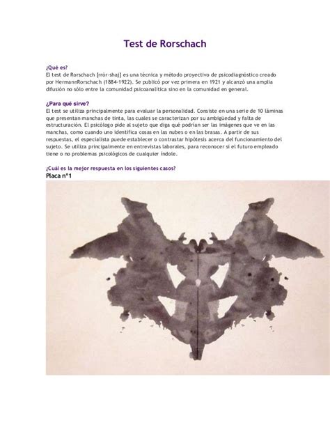 Test De Rorschach