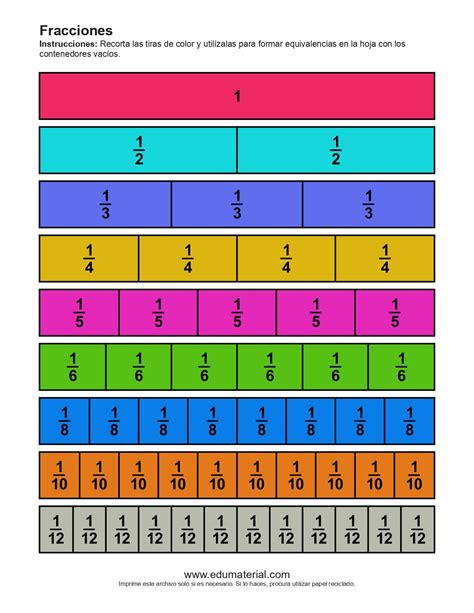 Tabla De Fracciones Para Imprimir Image To U