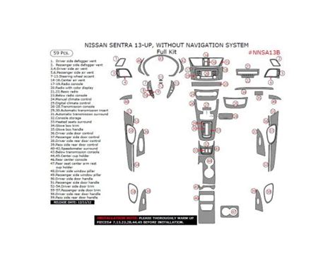 2013 Nissan Sentra Dash Trim Kits