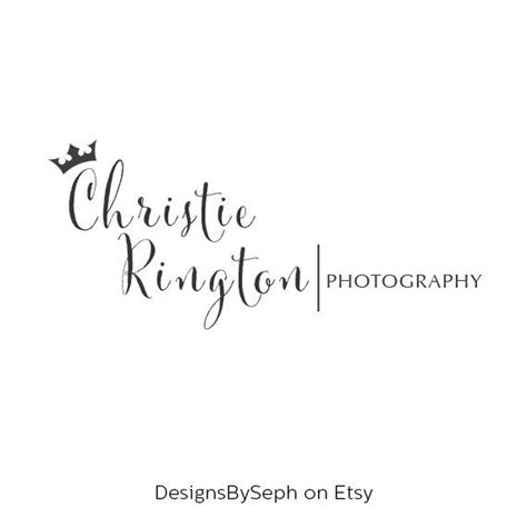 Premade Logo Design And Photography Watermark Logo Template Crown