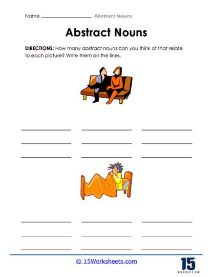 Abstract Nouns Worksheets 15