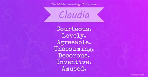 The hidden meaning of the name Claudia | Namious