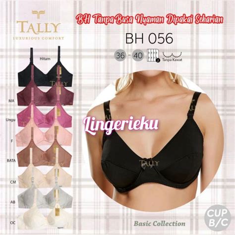 Jual Tally 056 BH Bra Sport Wanita Katun Tanpa Busa Tanpa Kawat Cup B