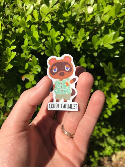 Tom Nook Greedy Capitalist Animal Crossing Sticker Etsy