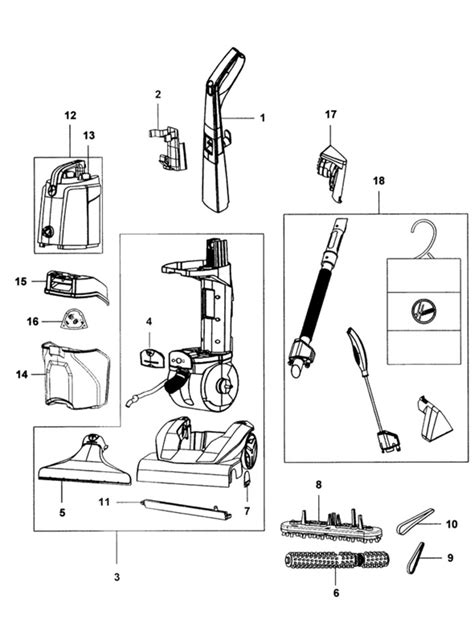 Schematic And Parts List For Hoover Model Fh50951 Vacuums R Us And