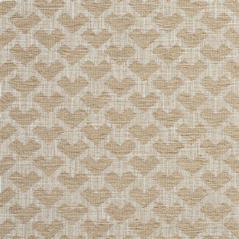 Beige Taupe Abstract Geometric Woven Patterns Upholstery Fabric By The