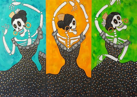 Catrinas Flamencas Gloria Plaza Ilustraciones
