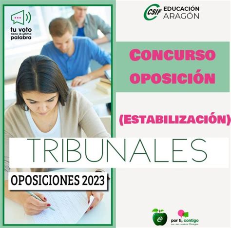 CSIF OPOSICIONES DOCENTES ESTABILICIÓN EEMM 2023 COMPOSICIÓN DE