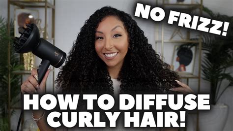 How To Diffuse Curly Hair No Frizz Biancareneetoday Youtube