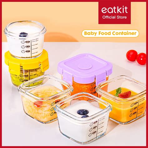 Jual Eatkit Baby Food Container Penyimpanan Mpasi Glass Bayi Wadah