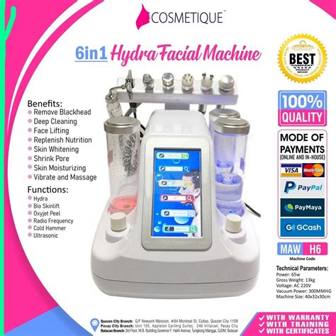 6 In 1 Hydra Facial Machine Ultrasonic Cold Hammer Free Demo On Carousell