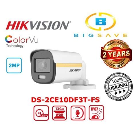 HIKVISION 2MP DS 2CE10DF3T FS COLORVU AUDIO FIXED BULLET CAMERA Lazada