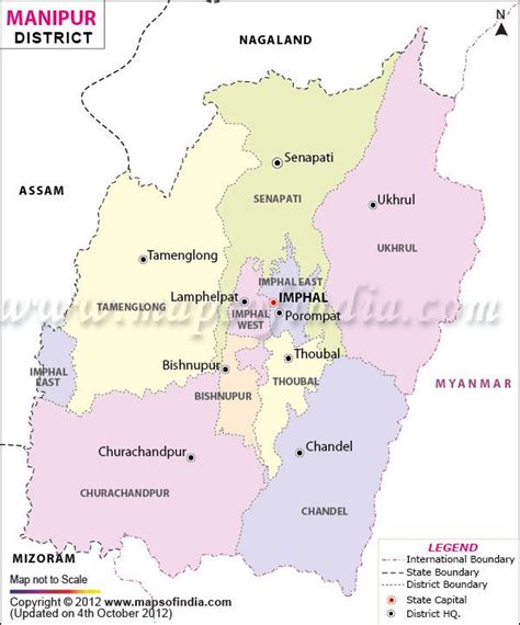 Manipur District Map Map Manipur India World Map