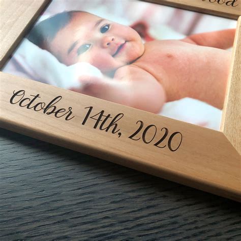 Custom Baby Wood Picture Frame Personalized Picture Frame Etsy