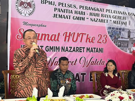 Wawali Wenny Lumentut Hadiri Hut Ke Gmim Nazaret Matani Tomohon