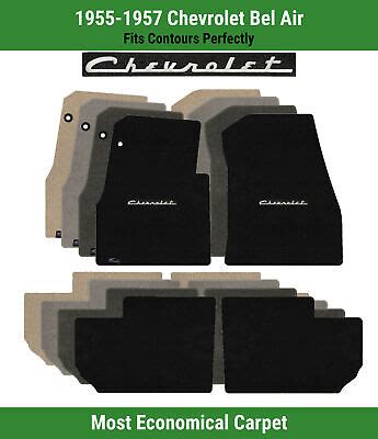 Lloyd Velourtex Front Rear Mats For Bel Air W Silver On Black