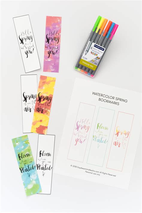 Spring Bookmarks FREE Printable Printable Bookmarks