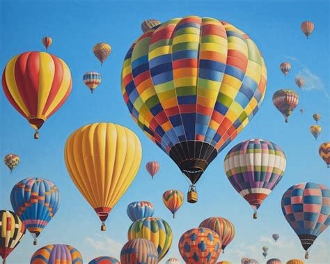 Premium AI Image A Painting Of Hot Air Balloons With The Word Hot Air On It