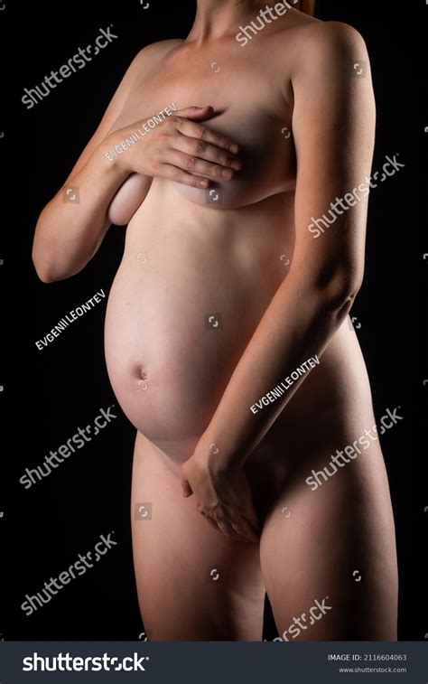 Naked Pregnant Woman Big Belly Posing Stock Photo Shutterstock