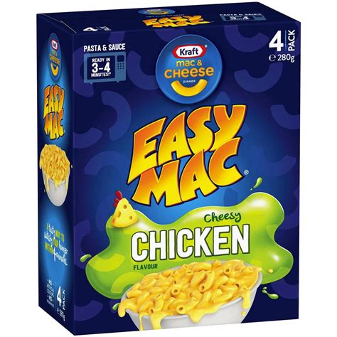 Kraft Easy Mac Cheesy Chicken & Macaroni 4 pack – The Australian Food Shop