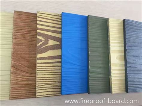 Wooden Grain Fiber Cement Board Fireproof Board Mgo Board Fiber