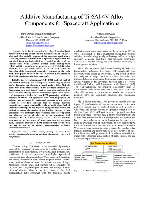 (PDF) Additive manufacturing of Ti-6Al-4V alloy components for ...