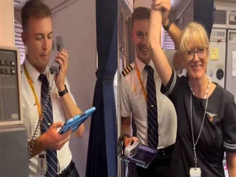 Pilot Makes Special Announcement For His Flight Attendant Mother