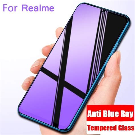 Anti Blue Ray Tempered Glass For Realme 12 12x 11 11X 10 10T 9 Pro Plus