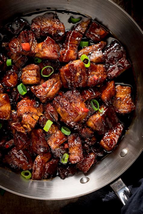 Sticky Chinese Pork Belly Nickys Kitchen Sanctuary Healthy Cooking