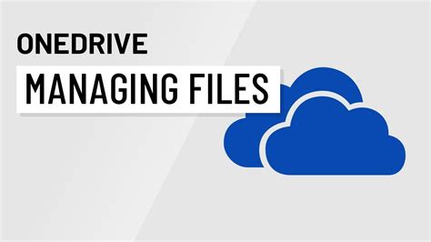 Onedrive Managing Files Youtube